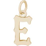 10K Gold Blackletter Initial E Charm by Rembrandt Charms