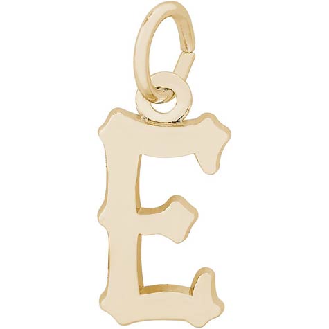 14K Gold Blackletter Initial E Charm by Rembrandt Charms