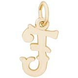 10K Gold Blackletter Initial F Charm by Rembrandt Charms