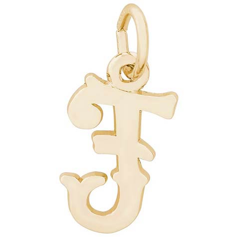 14K Gold Blackletter Initial F Charm by Rembrandt Charms