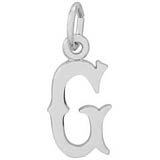 14K White Gold Blackletter Initial G Charm by Rembrandt Charms