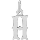 Sterling Silver Blackletter Initial H Charm by Rembrandt Charms