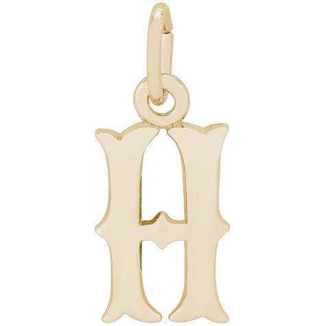 14K Gold Blackletter Initial H Charm by Rembrandt Charms 14K Gold Blackletter Initial H Charm by Rembrandt Charms