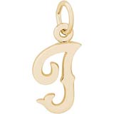 10K Gold Blackletter Initial I Charm by Rembrandt Charms