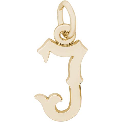 14K Gold Blackletter Initial J Charm by Rembrandt Charms 14K Gold Blackletter Initial J Charm by Rembrandt Charms