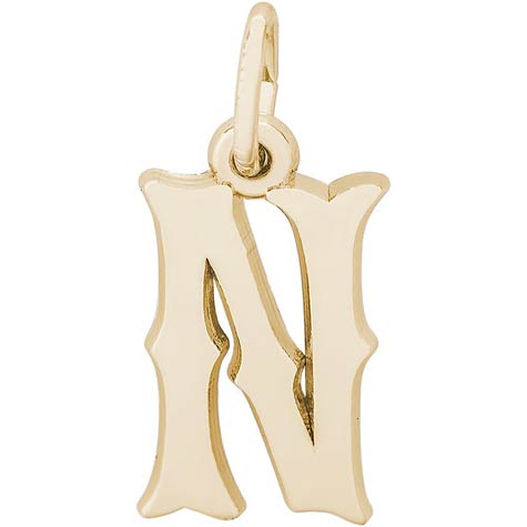 14K Gold Blackletter Initial N Charm by Rembrandt Charms 14K Gold Blackletter Initial N Charm by Rembrandt Charms