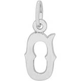 14K White Gold Blackletter Initial O Charm by Rembrandt Charms