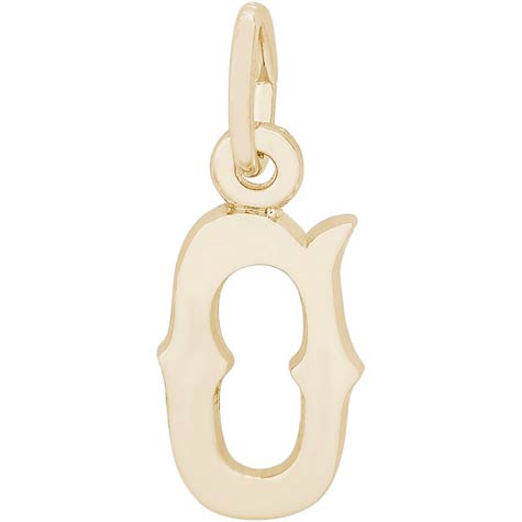 14K Gold Blackletter Initial O Charm by Rembrandt Charms