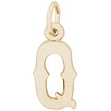 10K Gold Blackletter Initial Q Charm by Rembrandt Charms
