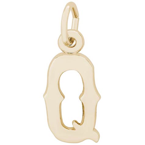 14K Gold Blackletter Initial Q Charm by Rembrandt Charms