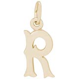 10K Gold Blackletter Initial R Charm by Rembrandt Charms