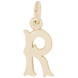14K Gold Blackletter Initial R Charm by Rembrandt Charms