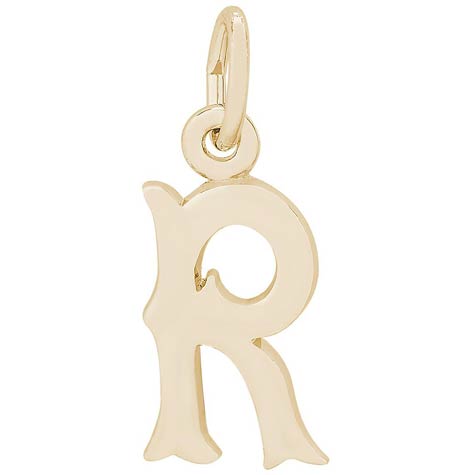 14K Gold Blackletter Initial R Charm by Rembrandt Charms 14K Gold Blackletter Initial R Charm by Rembrandt Charms