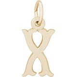 14K Gold Blackletter Initial X Charm by Rembrandt Charms