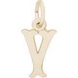 14K Gold Blackletter Initial Y Charm by Rembrandt Charms
