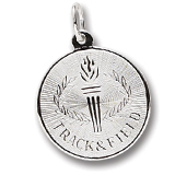 14K White Gold Track and Field Charm by Rembrandt Charms