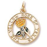 14k Gold Yellow Rose of Texas by Rembrandt Charms