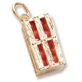 10K Gold Orange Crate Charm by Rembrandt Charms
