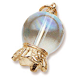 10K Gold Crystal Ball Charm by Rembrandt Charms