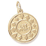 14K Gold Las Vegas Disc Charm by Rembrandt Charms