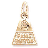 Gold Plate Panic Button Charm by Rembrandt Charms