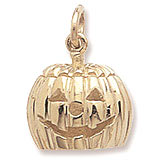 14K Gold Jack O' Lantern Charm by Rembrandt Charms
