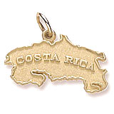 10k Gold Costa Rica Map Charm by Rembrandt Charms