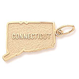 10K Gold Connecticut Charm by Rembrandt Charms