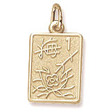 10K Gold Mahjong Tile Charm by Rembrandt Charms