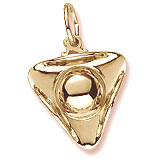 10K Gold Tri Corner Hat Charm by Rembrandt Charms