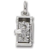 14K White Gold Outhouse Charm by Rembrandt Charms