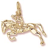 Gold Plated Horse and Jockey Charm by Rembrandt Charms
