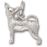14K White Gold Chihuahua Dog Charm by Rembrandt Charms