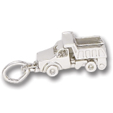 14k White Gold Dump Truck Charm opens by Rembrandt Charms