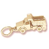 Gold Plated Dump Truck Charm opens by Rembrandt Charms