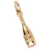 Gold Plate French Wine Bottle Charm by Rembrandt Charms