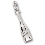 14K White Gold French Wine Bottle Charm by Rembrandt Charms