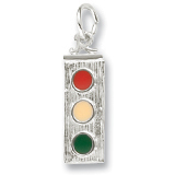 Sterling Silver Traffic Light Charm by Rembrandt Charms