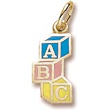 10k Gold ABC Block Charm by Rembrandt Charms