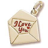 Gold Plate Love Letter Charm by Rembrandt Charms