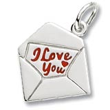 14K White Gold Love Letter Charm by Rembrandt Charms