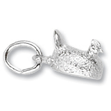 Sterling Silver Chicken with Pearl Egg Charm by Rembrandt Charms
