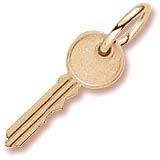14K Gold House Key Accent Charm by Rembrandt Charms