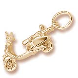 10K Gold Moped Scooter Charm by Rembrandt Charms