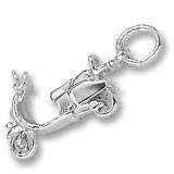 14K White Gold Moped Scooter Charm by Rembrandt Charms