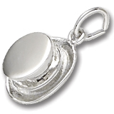 14K White Gold Top Hat Charm by Rembrandt Charms