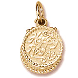 Rembrandt Birthday Cake Charm, Gold Plate