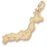 10K Gold Japan Map Charm by Rembrandt Charms