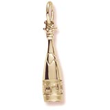 10K Gold Champagne Bottle Charm by Rembrandt Charms