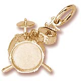 Gold Plated Drums Charm by Rembrandt Charms